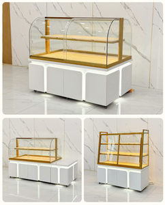 Vitrine circulaire personnalisée pour pain, îlot <span class=keywords><strong>de</strong></span> présentation pour pâtisserie, vitrine en verre pour boulangerie, étagères <span class=keywords><strong>de</strong></span> présentation pour pâtisserie - Product Image 5