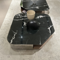 Table basse en bois multifonctionnelle en marbre de la collection moderne minimaliste italienne pour le salon et les meubles de maison