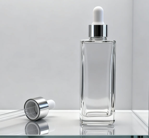 Flacon compte-gouttes L'Oréal Essence 15 ml, 30 ml, 50 ml avec embout en caoutchouc, flacon carré pour huile essentielle, flacon distributeur en verre - Product Image 3
