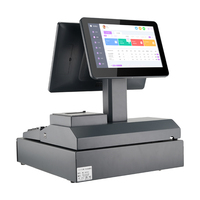 Caja Registradora Ultra Delgada POS-Windows 7/10 con Pantalla Táctil de 15.6 Pulgadas, Sistema POS de Escritorio Android Windows