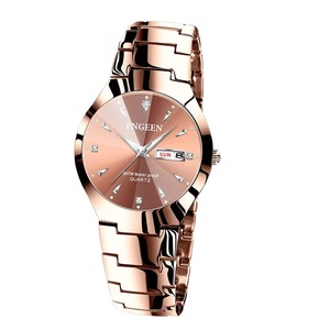 Montres de couple Drioshipping, montre pour homme tendance, montre étanche en acier inoxydable, montre à quartz, montre-bracelet pour femme - Product Image 5