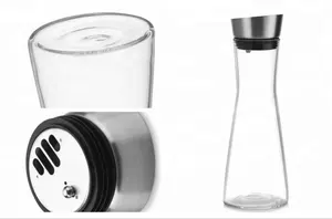 זכוכית מים קנקן עם מכסה מגן יוצקים טפטוף זרבובית 1L מקרר מים כד בקבוק Dispenser קנקן