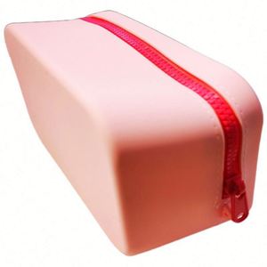 Women's Waterproof Silicone <b>Makeup</b> Bag Fashion Crossbody Cosmetic <b>Case</b> With Zipper Closure Coin Purse and <b>Brush</b> Pouch - Product Image 3