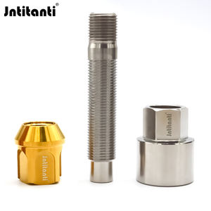 Jntitanti Gr.5 Ti-6Al-4V Écrous de roue en alliage M12x1.5x75mm, conversion de boulons hauts en écrous antivol en titane Gr.5 M12x1.5x27mm - Product Image 4