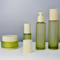 Individuell Gefärbtes Zylinder-Glasgefäß & Lotion-Flasche mit Holzmaserung-Deckel Umweltfreundlich Recycelbar 30/50g 100ml Fassungsvermögen Individuelles Logo