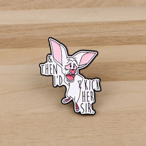 Broche en émail Rétro des années 90 avec citation amusante de la chanteuse Bat en émail de la série Bartok the Bat : « Then I'd Kick Her Sir », pour cadeaux originaux et fans de la culture pop - Product Image 6