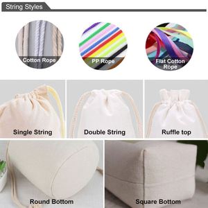 Bolsas de Lona de Algodón Ecológicas con Cordón, Personalizadas al por Mayor, para Regalos, con Logotipo Personalizado, Bolsa Pequeña con Cordón para Polvo - Product Image 4