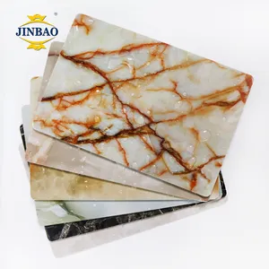 JINBAO Wpc Pvc Ceiling Pvc Marble Sheet Light Weight High Glossy Bright Color Marble Sheet Pvc Wall Panel