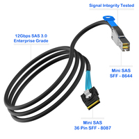 Câble Mini SAS HD SFF-8644 vers SFF-8087, 12 Gbit/s, pour serveur SAS, stockage de données, connexion de carte RAID HBA, matrice de disques