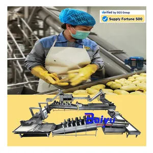 High Efficiency Fully Automatic Potato Chips Make Frozen French Fries Production Machine for Making French Fries