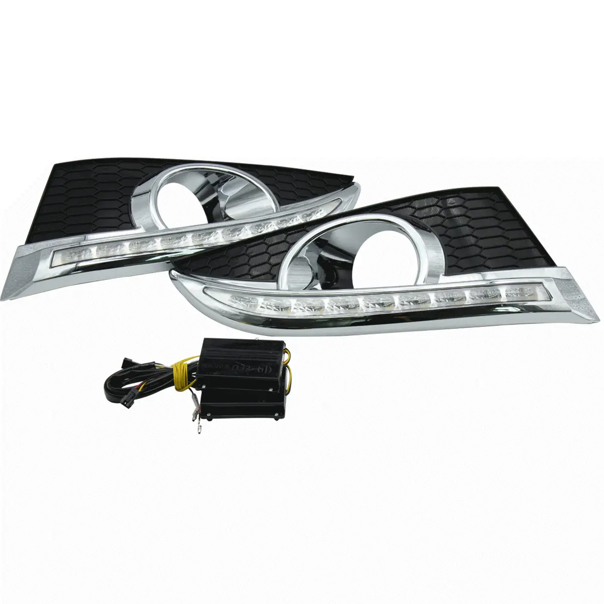 Lampu Siang Aksesori Suku Cadang Mobil untuk Chevrolet Captiva 2011-2013 12V Fleksibel LED DRL Cahaya Menyala Siang Hari