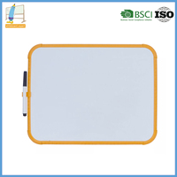 Petit tableau blanc effaçable à sec avec cadre en plastique, surface en acier laqué, cadre de couleur personnalisée, pour l'étude à domicile des enfants