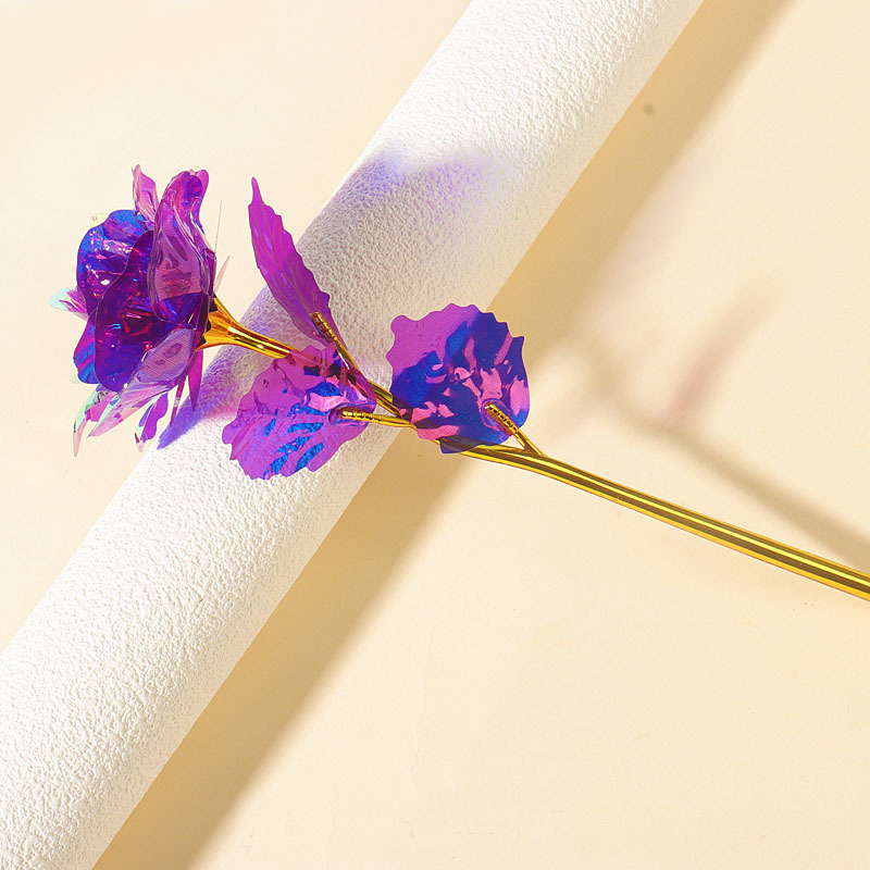 fleurs colorées dorées et violettes de 24 cm