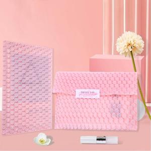 Sac d'emballage intérieur en polyéthylène recyclable de 0,5 mm d'épaisseur, antichoc, en forme de cœur <span class=keywords><strong>rose</strong></span> coloré, pour bijoux, cosmétiques, flacons de parfum - Product Image 4