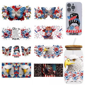 สติกเกอร์ติดแก้วแบบกันน้ำ UV DTF ลายดอกไม้ สำหรับแก้วเย็น หนังสือ ขายดี - Product Image 1