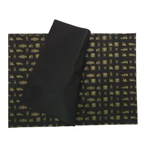 Papel de Regalo de Seda Teñido de Negro con Logotipo Dorado Personalizado para Envolver Botellas de Vino Sin Ácido - Product Image 1