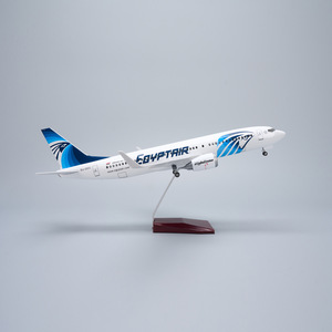Modelo de Avión B737 a Escala 1/85 de 47 cm, Réplica del Avión <span class=keywords><strong>Egipto</strong></span> 737 con Luces, Adorno de Avión de Pasajeros Simulado, Regalo de Colección - Product Image 2
