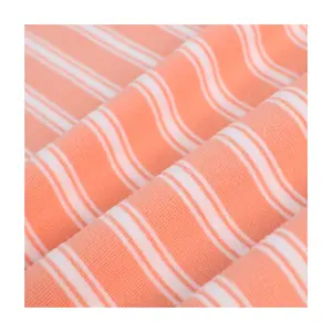 New cationic ribbed wide stripe fabric Autumn and winter baby underwear loungewear striped undershirt fabric in stock