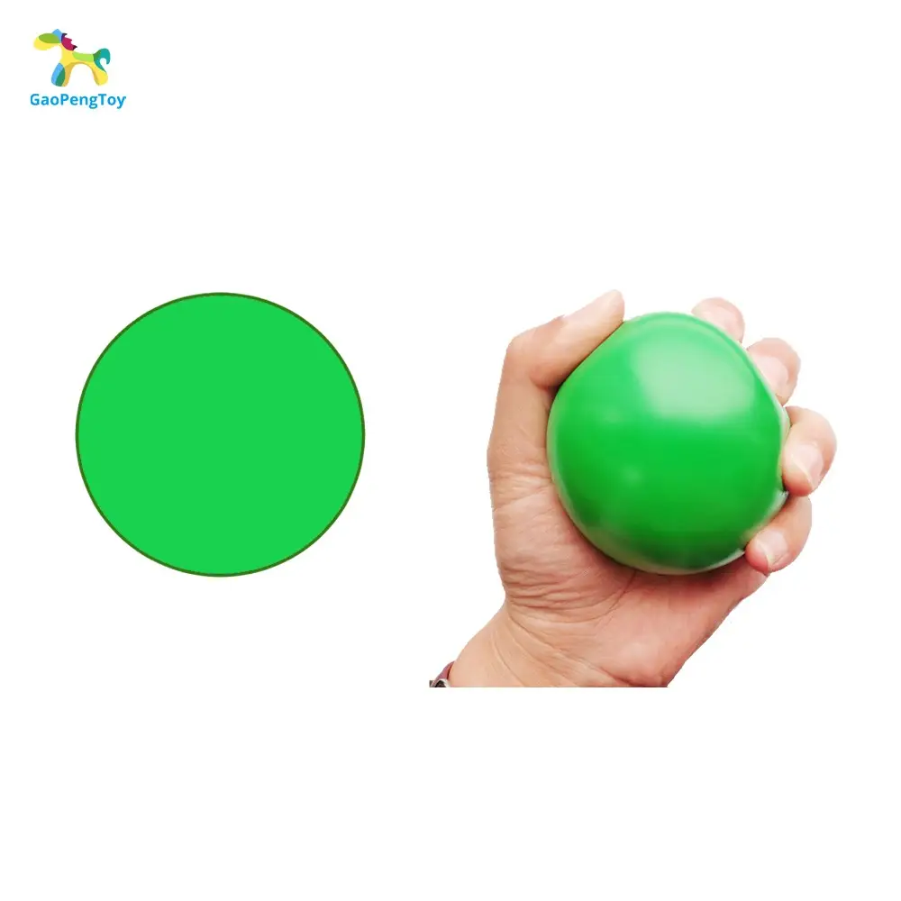 Promotion benutzer definierte Größe Schaum Anti stress Reliever runde Form Release Pressure Spielzeug PU Anti Stress Ball mit Logo