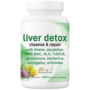 Capsules de détoxification du foie Tk, très vendues, détoxification, purification et réparation avancées du foie, 60 unités - Product Image 1