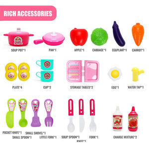 Jeu de cuisine en plastique pour enfants, jeu d'imitation éducatif précoce, ensemble de jouets avec valise - Product Image 3