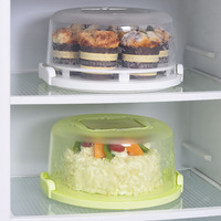 Boîte à gâteau portable en PP avec design à hauteur ajustable et double poignée pour le stockage de gâteaux, l'emballage de fruits et les plats à emporter