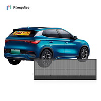 Écran LED transparent personnalisé 4G Wifi GPS pour taxi, affichage LED sur la vitre arrière de la voiture, publicité mobile sur véhicule, panneau d'affichage numérique LED