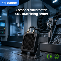 Radiador de Cobre OCOCOO CRT80T de 60 mm de Espesor, Centro de Mecanizado CNC, Refrigeración Industrial, Servidor de Centro de Datos con IA, Equipo de Alta Potencia