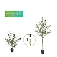 Kunstgroene Olijfboomplanten Met Afneembare Stammen En Stengels Hoge Simulatievruchten