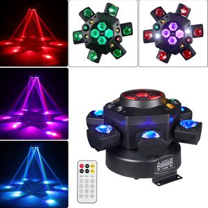 Luz de Escenario con Seis Brazos, Efecto Ojo de Abeja, Láser RGBW, Múltiples Patrones, DMX512, Control Remoto por Sonido, Funcionamiento Automático, Proyector para Discotecas, KTV, Bares, Bodas y Eventos - Product Image 6