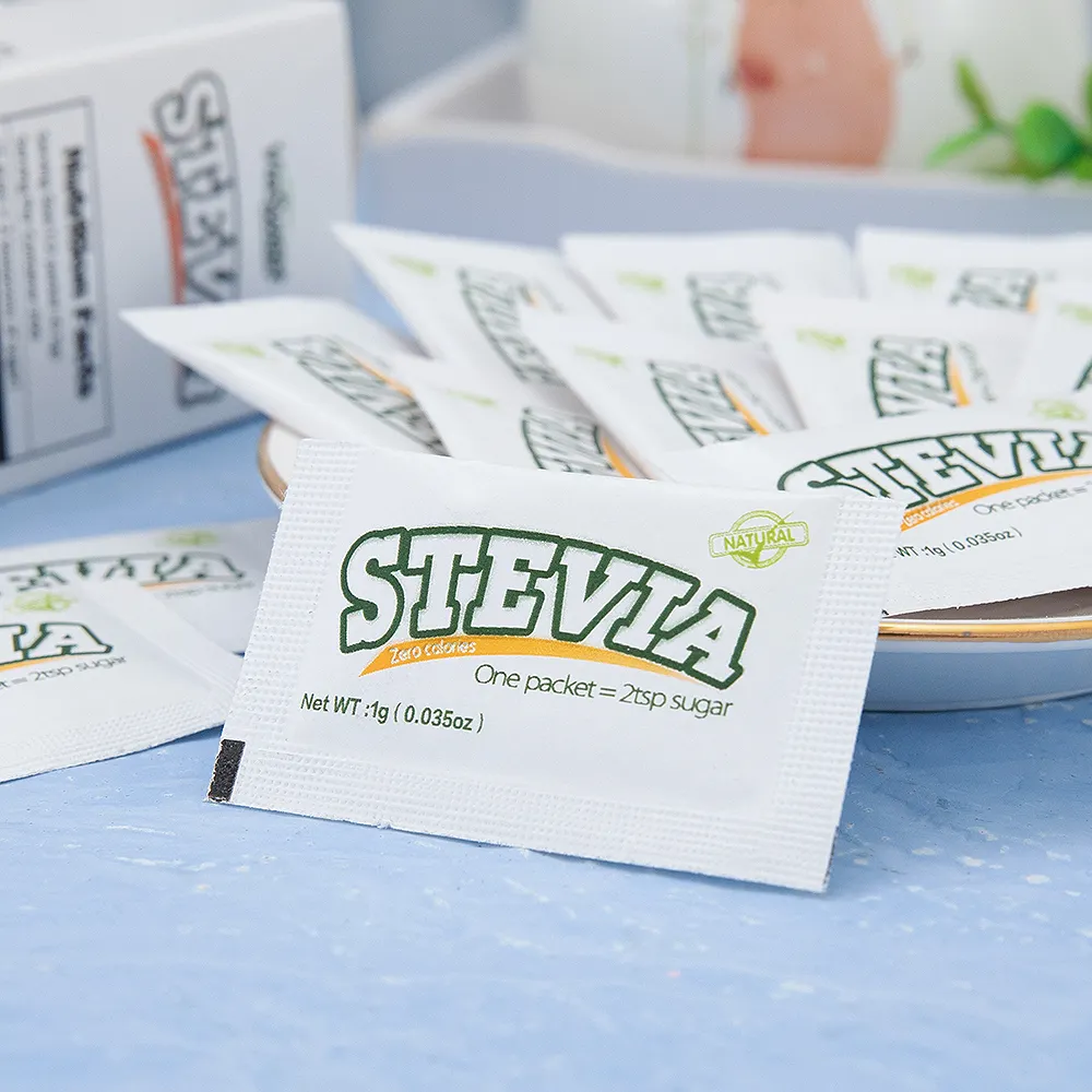 קטו Stevia שקית סיטונאי stevia erythritol תערובת OEM חבילה 1g/2g stevia סוכר שקיות