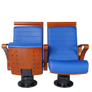 Chaise d'auditorium en bois de luxe sièges performance chaise de salle d'église en direct