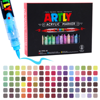 Marqueur acrylique liquide double pointe double couleur, pointe souple, pour peinture artistique, DIY, graffiti, livre de coloriage, cadeau de Noël, fournitures scolaires