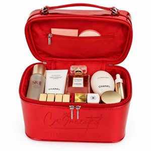 Hot Sale Mirror PU Leather Vanity <b>Case</b> Custom Logo Portable Travel Cosmetic <b>Makeup</b> Organizer Bag Factory Direct Supply - Product Image 2