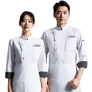 <span class=keywords><strong>Hotel</strong></span> Chef uniformes <span class=keywords><strong>de</strong></span> manga larga <span class=keywords><strong>Hotel</strong></span> Catering <span class=keywords><strong>ropa</strong></span> hornear restaurante occidental transpirable cocina Chef uniforme - Product Image 1