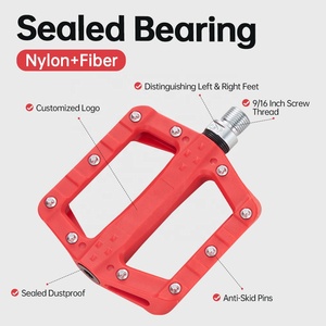 N-8 noir/rouge/bleu route/BMX/pliable électrique vélo pédale usine vente directe vélo pédale pièces vélo Nylon pédales <span class=keywords><strong>vtt</strong></span> - Product Image 6