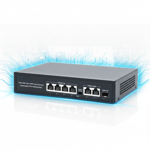 4-Port Gigabit logam POE Switch 10/100/1000Mbps 2*1000Mbps Uplink 1 SFP jaringan optik 65W sistem keamanan RJ45 100Mbps stok - Product Image 1