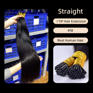 Extensioni per <span class=keywords><strong>capelli</strong></span> I-Tip a doppia trama da donna, con filo di cristallo, permanentabili, per mercato europeo e americano - Product Image 4