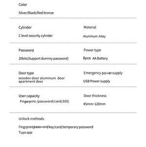 新しいスマートビデオ猫目ドアロック防犯カメラ付きTuyaアプリWiFiロック解除ホテルキーカードアクセスアルミ合金ハウジング - Product Image 6