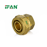 Raccord rapide égal en laiton et cuivre haute pression IFAN Factory Price, raccord de compression pour tuyaux, raccords PEX pour gaz