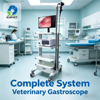 Équipement vétérinaire EURVET, gastroscope vétérinaire 8,0 mm, endoscope CMOS, ensemble complet, système d'imagerie diagnostique vétérinaire