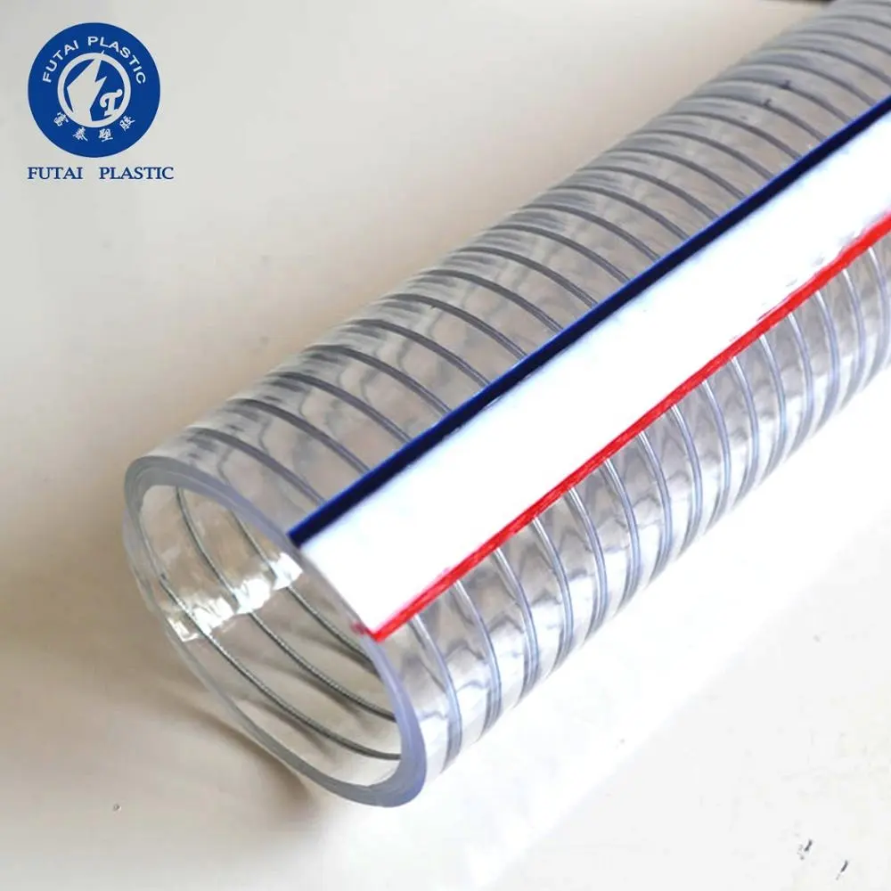 Leichtes Rohr 1/4 "- 8" Spiral-PVC-Stahldraht Schlauch festigkeit Feder Poly vinylchlorid Flexibel hitze beständig