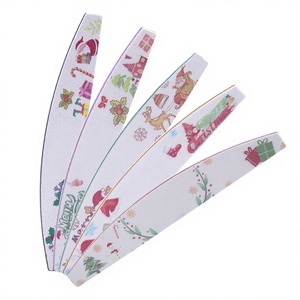 <span class=keywords><strong>Lime</strong></span> à ongles professionnelle 5 pièces/paquet, thème Noël, demi-lune, grain 100/180, double face, <span class=keywords><strong>lime</strong></span> émeri, outil de manucure pour cadeau de fêtes - Product Image 2