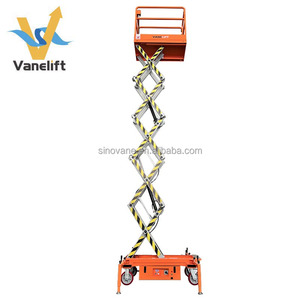 300Kg 500Kg Kleine Elektrische Schaar Werkplatform 3 4 5 6 7 Mtr M 10ft 12ft 16ft Ce Batterij Mini Man Lift Sleepbare Order Picker - Product Image 4