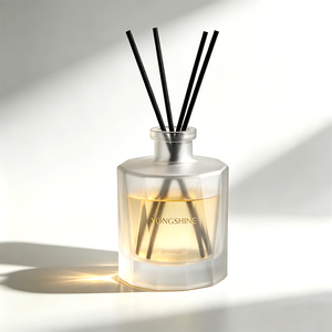 Flacon diffuseur de <span class=keywords><strong>parfum</strong></span> cylindrique transparent en verre de 170 ml, flacon de <span class=keywords><strong>parfum</strong></span> vide, couleur personnalisée, logo OEM, directement de l'usine - Product Image 1
