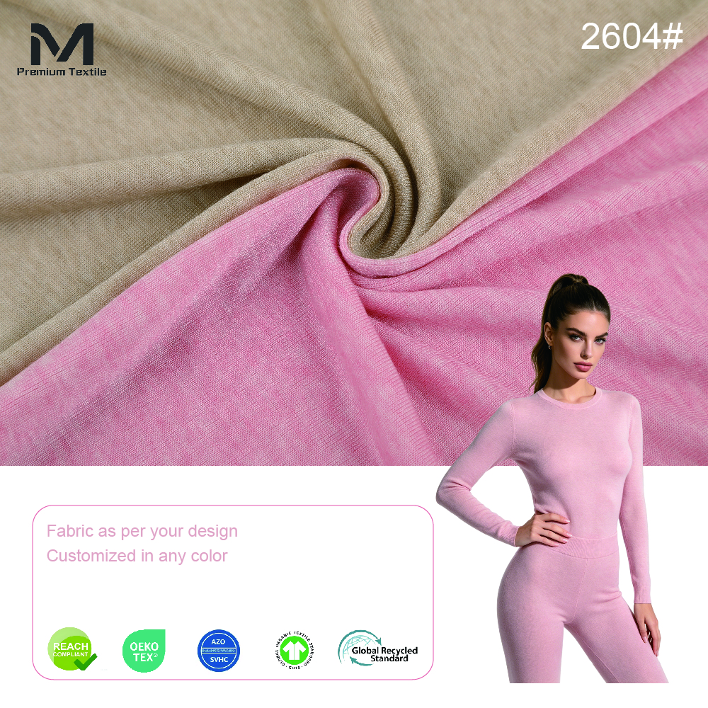 In Stock Wholesale Reach Compliant Four Way Stretch Lyocell Wool Knit Fabric For Resilient Fancy Trendy Fashion Items 2604#