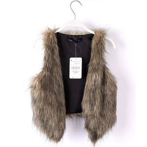 Stilvolle Damen-Kunst pelz weste mit V-Ausschnitt und lässiger Strick weste für den Herbst-und Winter preis - Product Image 2