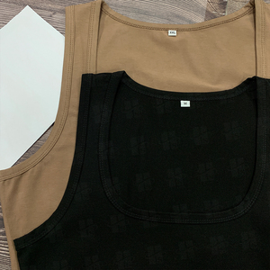 เสื้อกล้ามออกกำลังกายทรงเข้ารูป คอวี แบบครอป ผ้าหนา 250 กรัม ปักลาย 3 มิติ ตามสั่ง จำนวนมาก สีพื้น สไตล์เรียบง่าย เสื้อกล้ามออกกำลังกายสำหรับผู้หญิง - Product Image 6