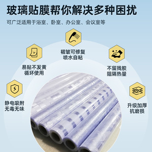 เจียน จูซี เมย์ฟิล์มกระจกฝ้าไฟฟ้าสถิต 60x200 ซม. สติกเกอร์หน้าต่างป้องกันแสงแดดเพื่อความเป็นส่วนตัว - Product Image 4