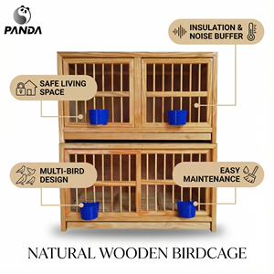 Orijinal Fabrika En Çok Satan Modern Ahşap Evcil Hayvan Mobilyası Katlanabilir Erkek & Dişi Kuş Kafesi Doğal Ahşap Evcil Hayvan Çiftleştirme İçin - Product Image 3